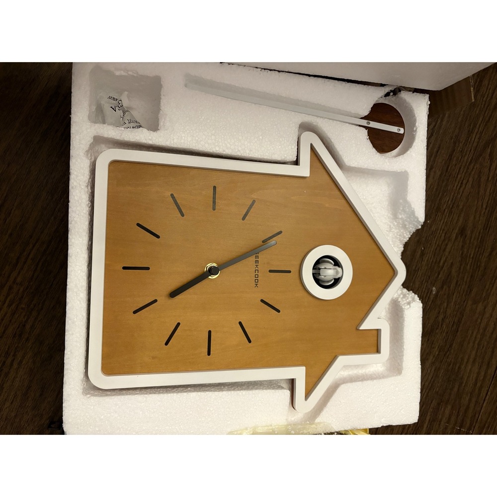 New SHISEDECO Modern Clock Wall Clock With Pendulum and Bird Natural Cuckoo Call - Picture 2 of 8